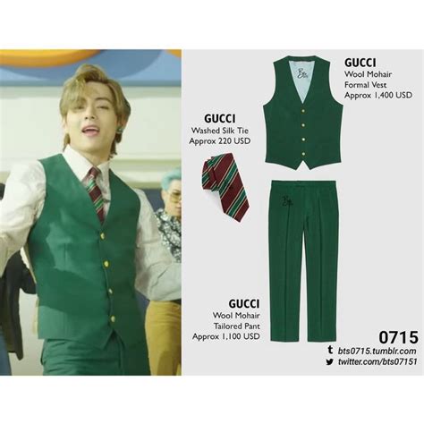 taehyung gucci pin|bts dynamite gucci outfits.